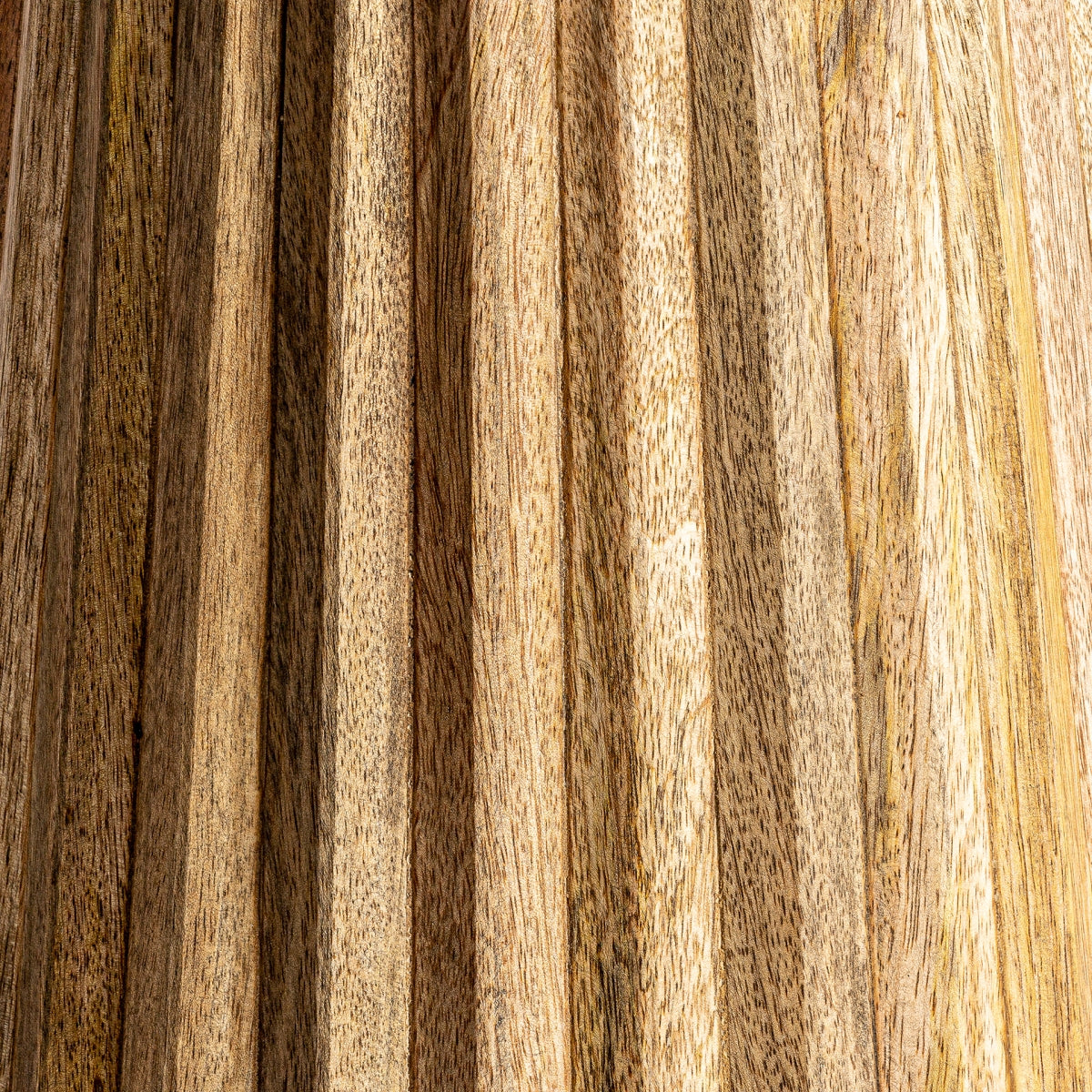 Plissé Wood alboko mahaia kolore naturalean