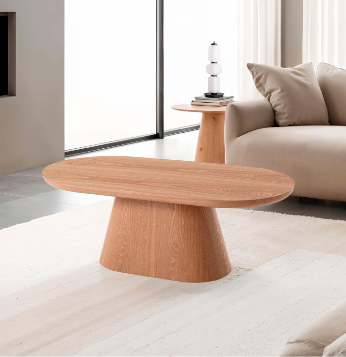 Mesa de centro Maeve en madera de roble