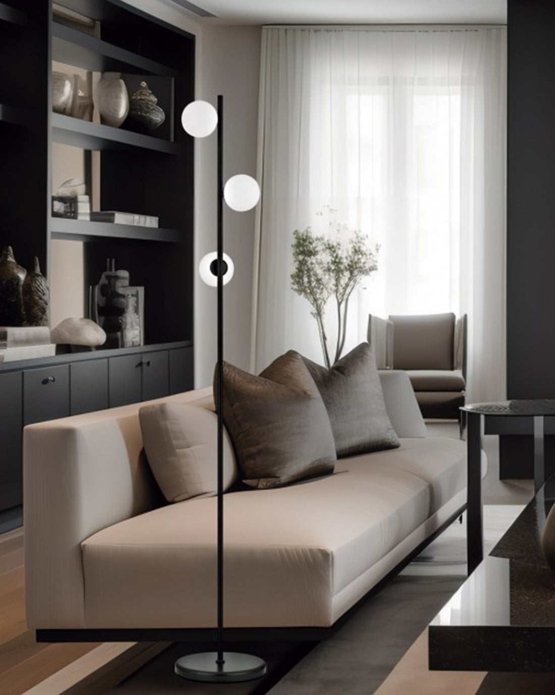 Llum de peu Lekang matt black