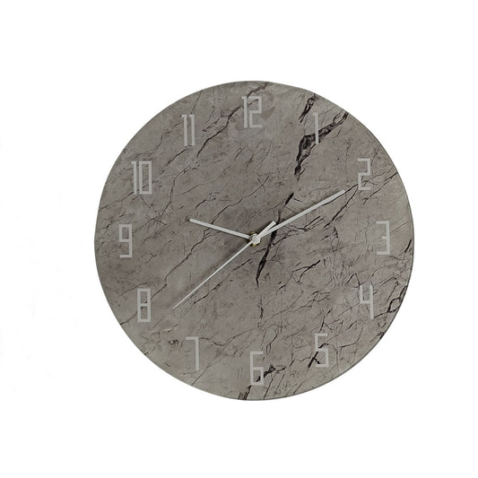 Reloj de pared efecto mármol color gris