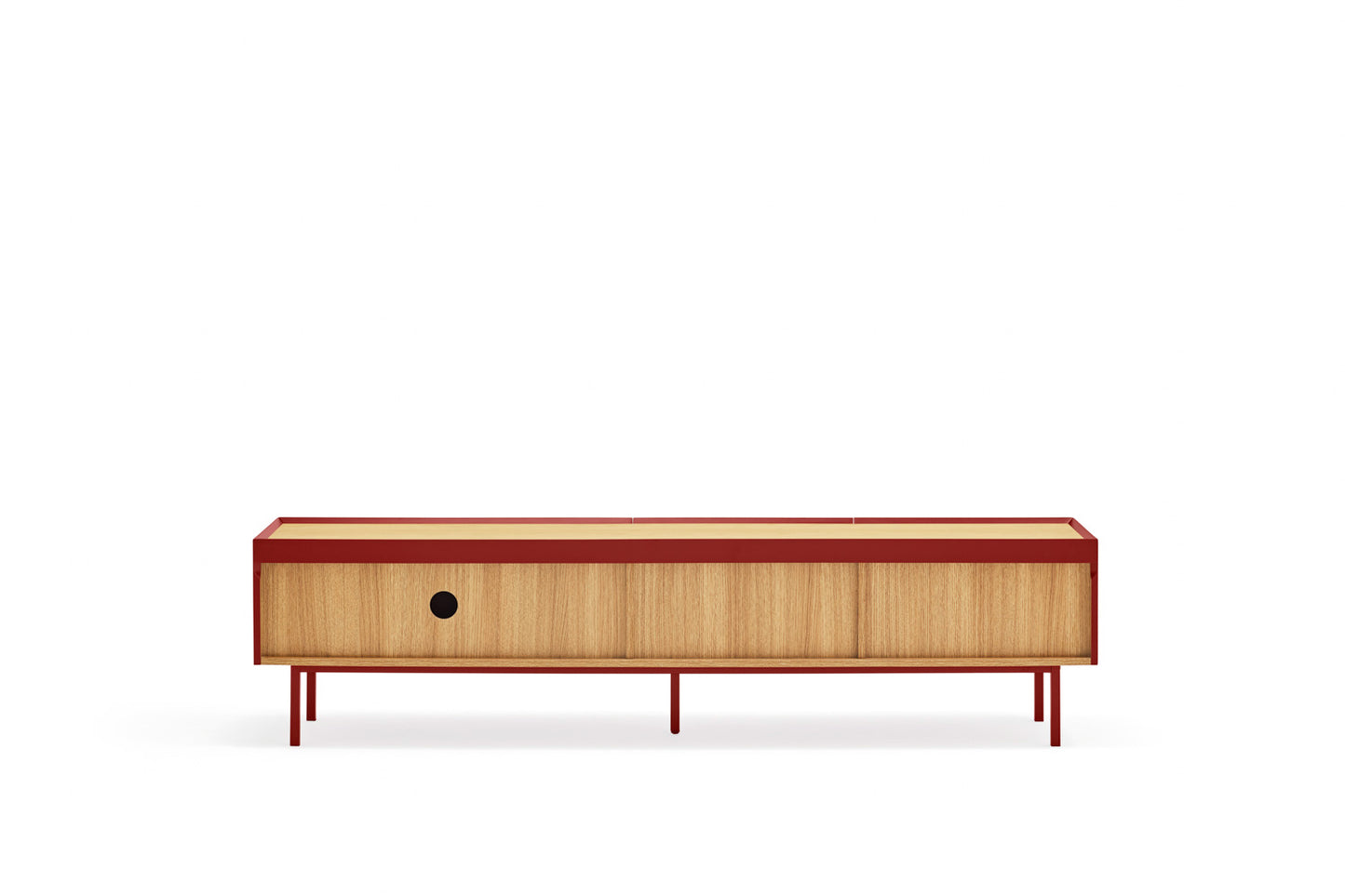 Mueble TV Line - Color rojo burdeos
