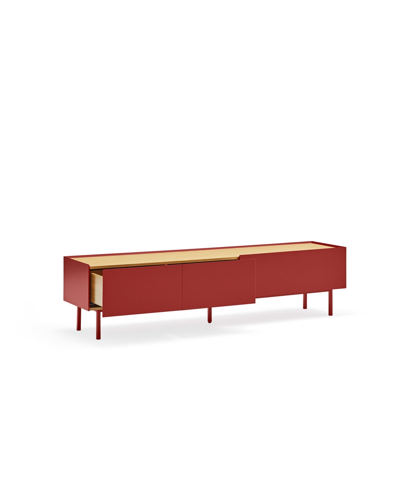 Mueble TV Line - Color rojo burdeos