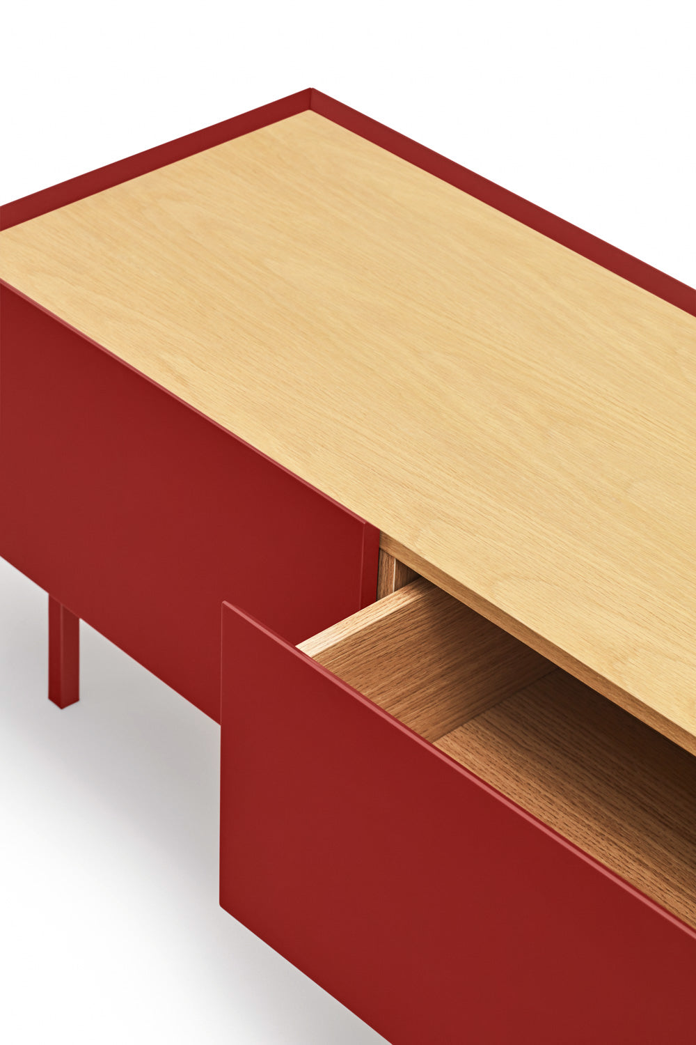 Mueble TV Line - Color rojo burdeos