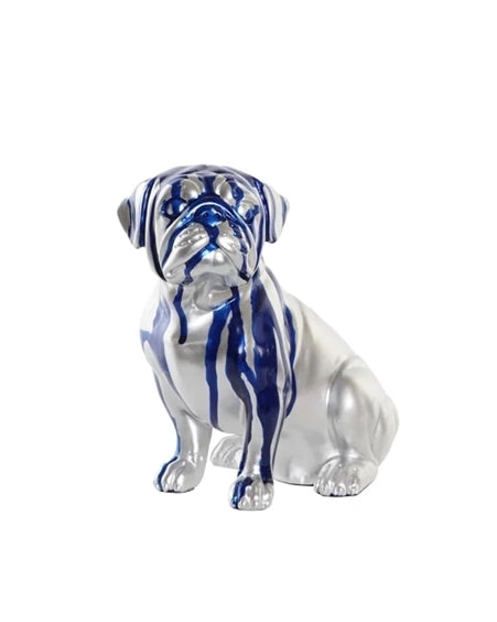 Figura Bulldog resina Blau