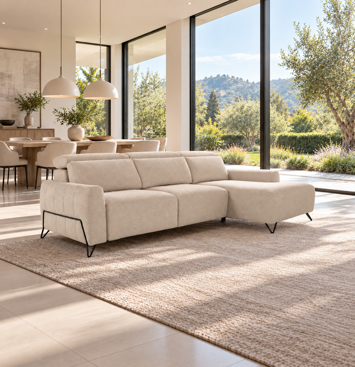 Sofà Stela chaiselongue-raconera 