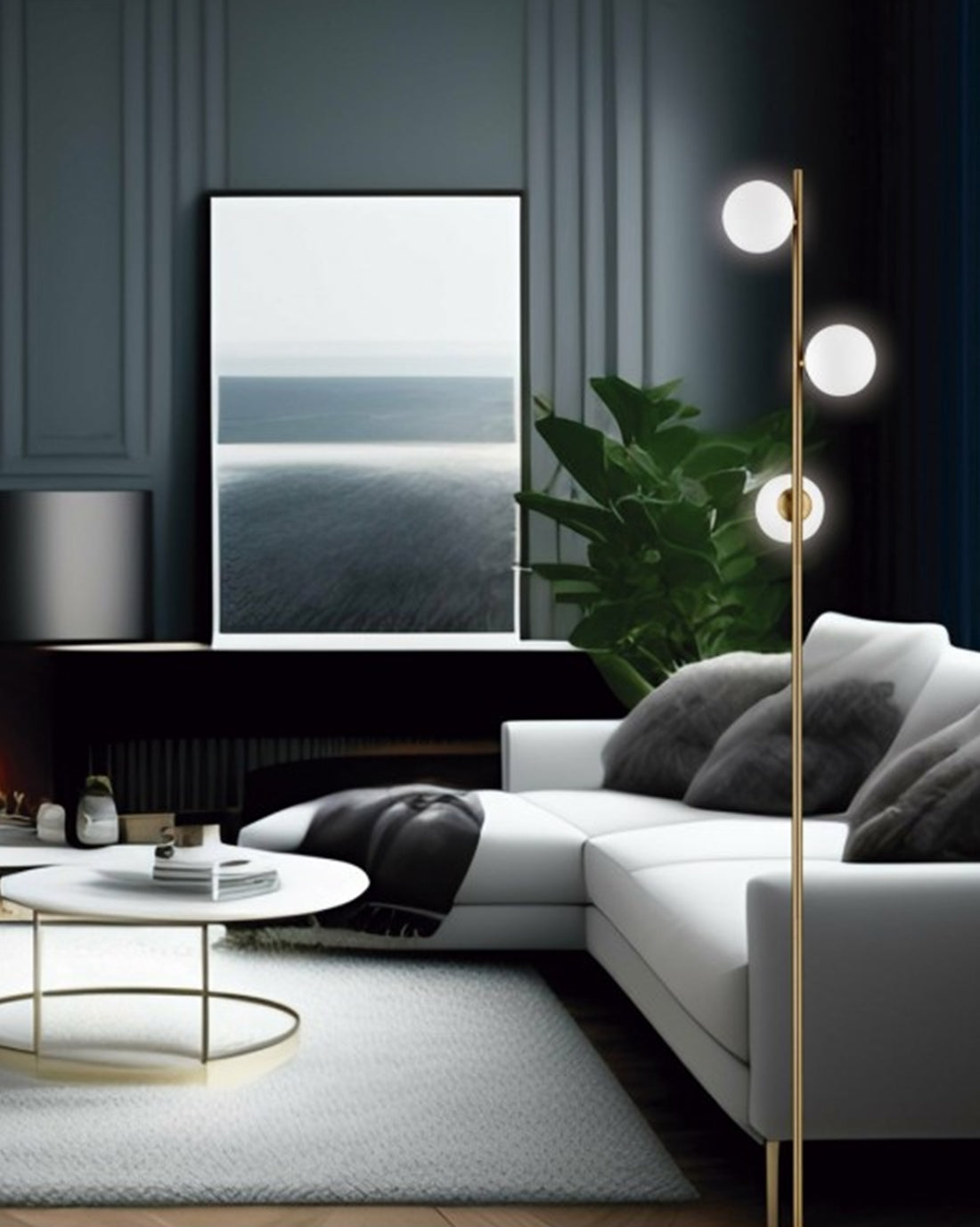 Llum de peu Lekang matt black