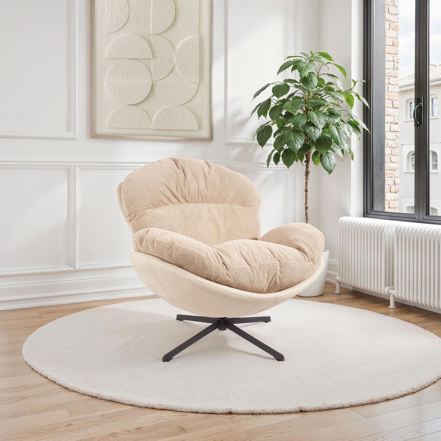 Sillón EGG giratorio - Beige