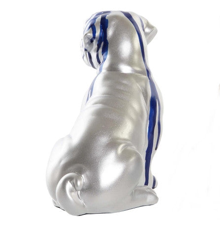 Figura Bulldog resina Azul