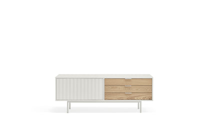 Mueble TV Nala- Color blanco y roble 140cm