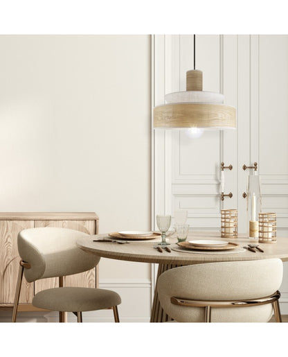 Llum de sobretaula Bowtie roure-metall