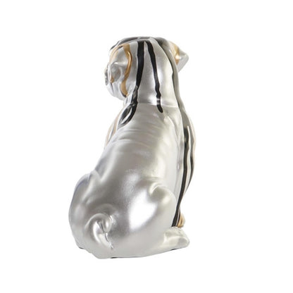 Figura Bulldog resina Dorado-negro