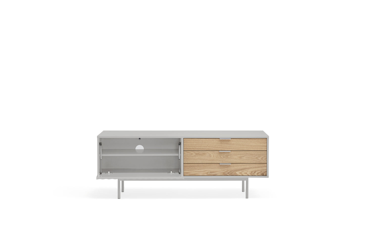 Mueble TV Nala- Color gris claro y roble 140cm