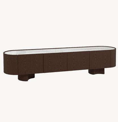 Mueble TV Pompeya porcelánico chocolate