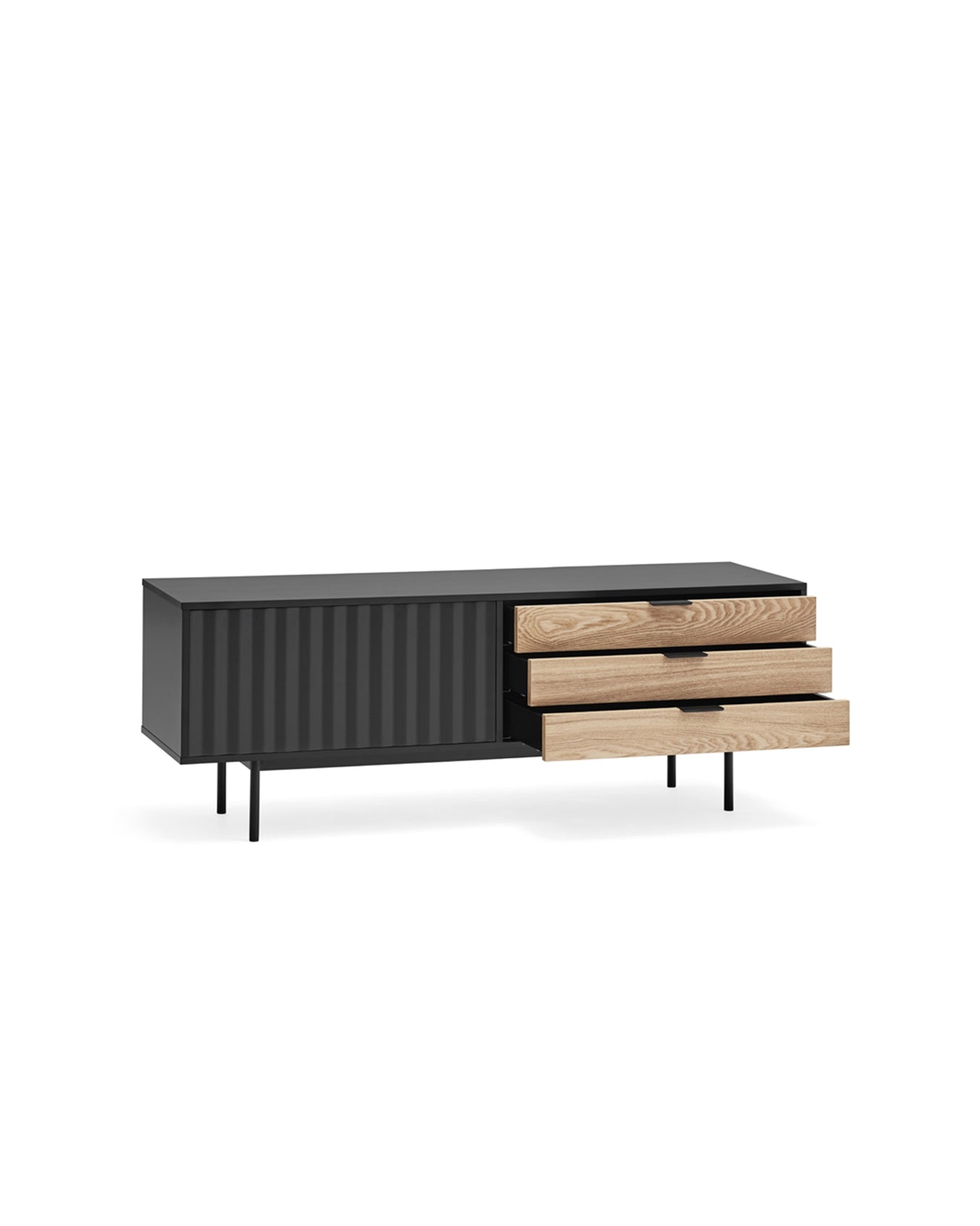 Mueble TV Nala- Color negro y roble 140cm