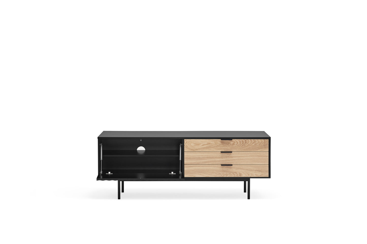 Mueble TV Nala- Color negro y roble 140cm