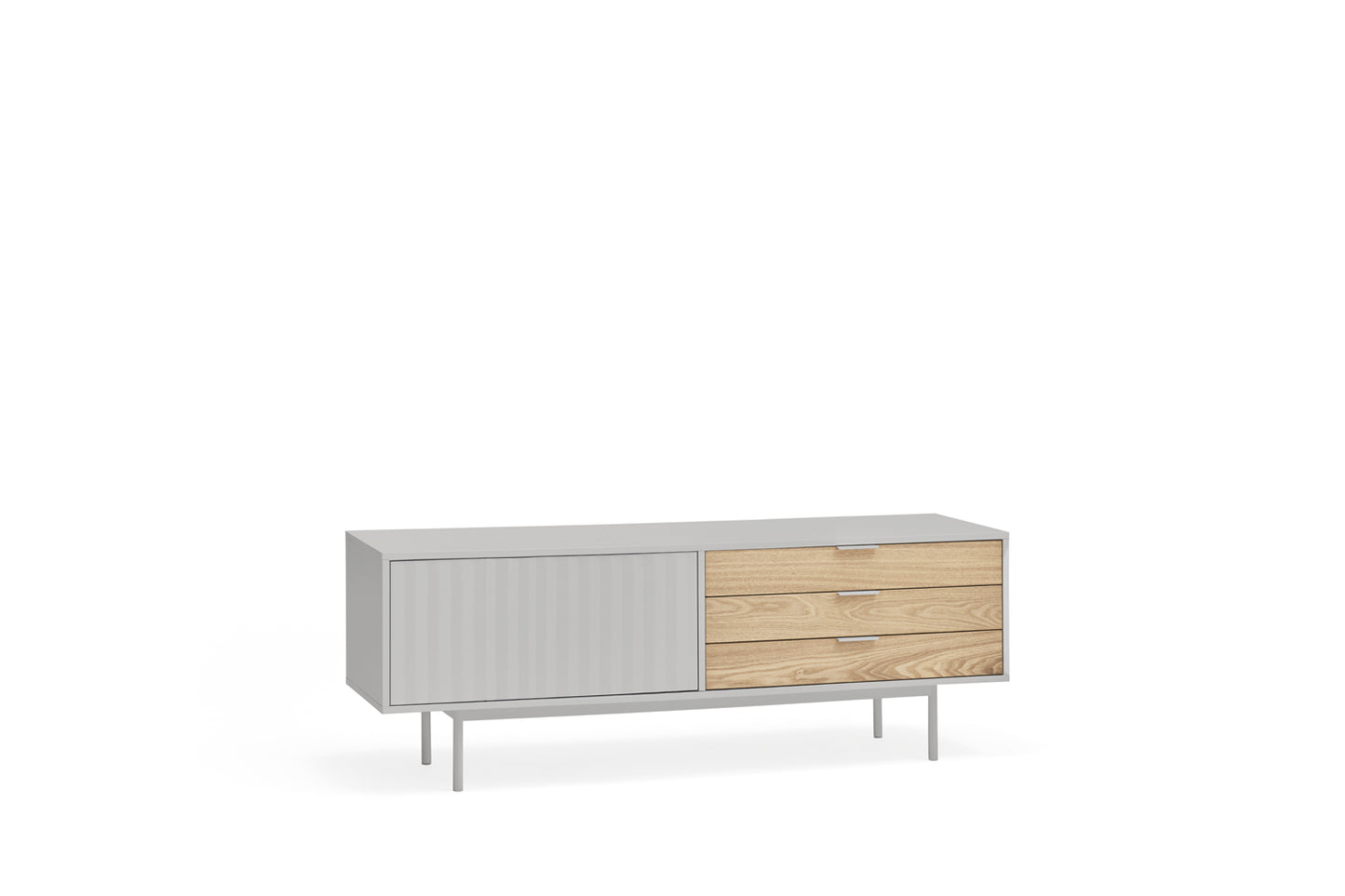 Mueble TV Nala- Color gris claro y roble 140cm